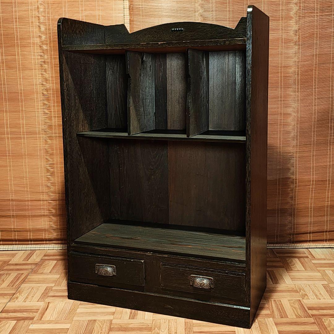 木製棚　食器棚　オープンラック　昭和レトロ　古家具