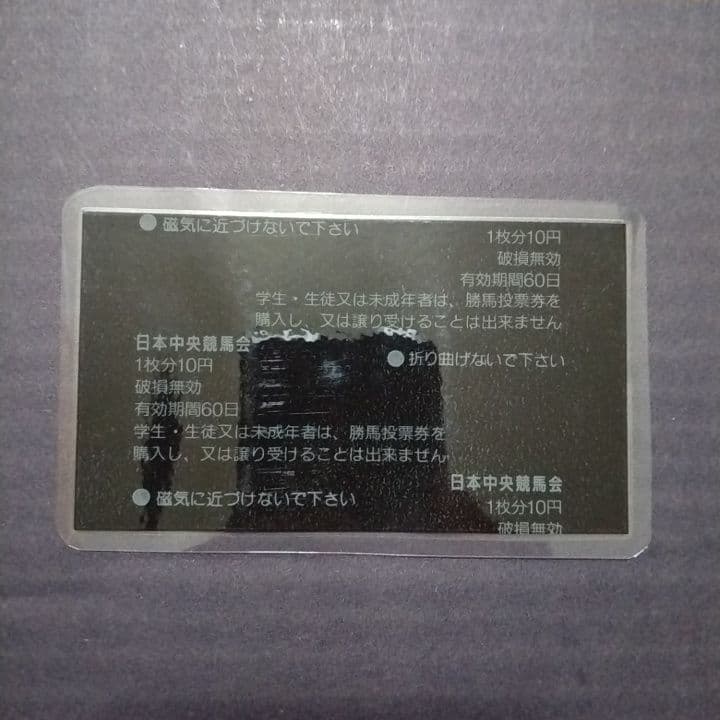 現地購入単勝馬券　アドマイヤベガ　ラミネート加工済み
