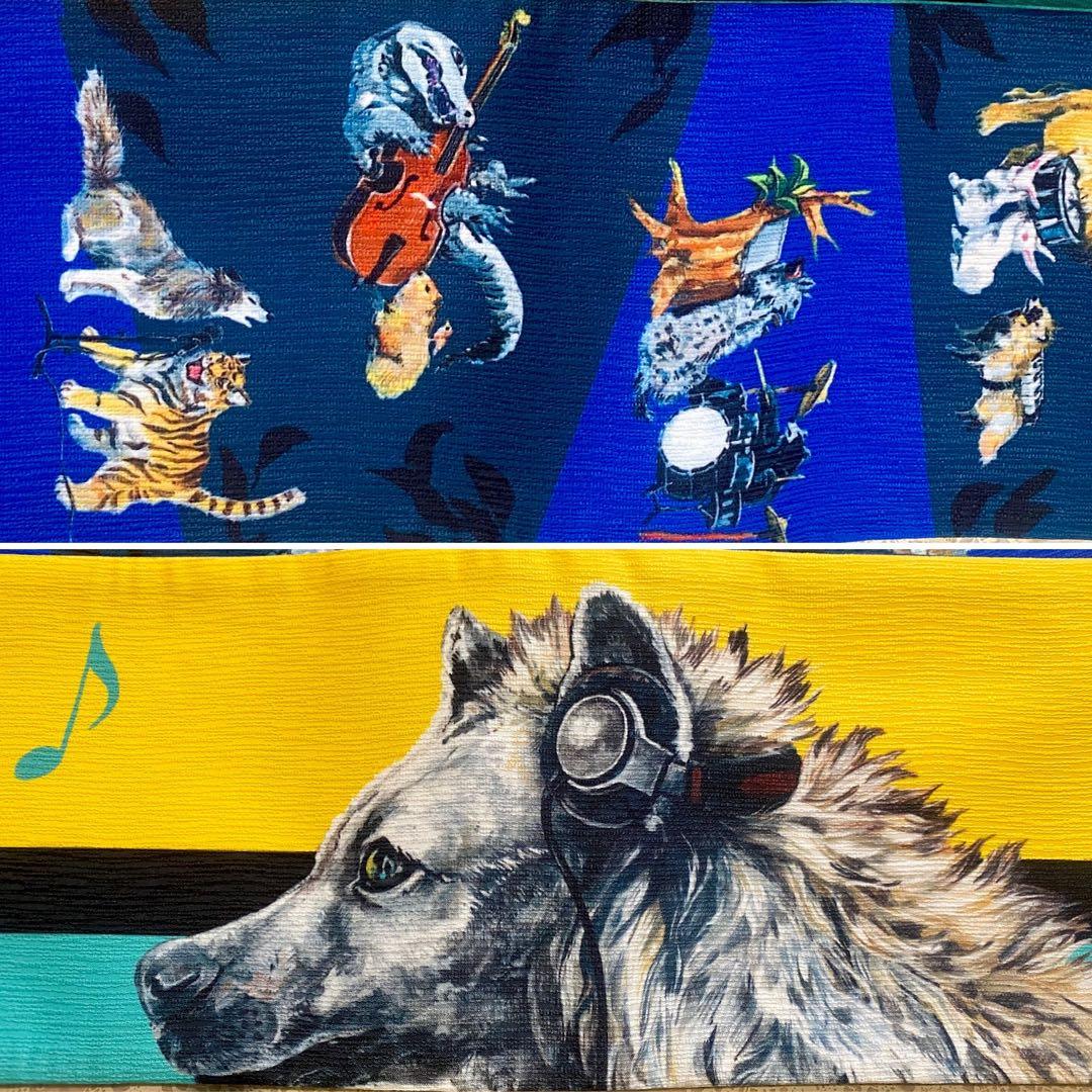 CHOKO×Rui 半幅帯 動物柄 未使用 タグ付き 両面