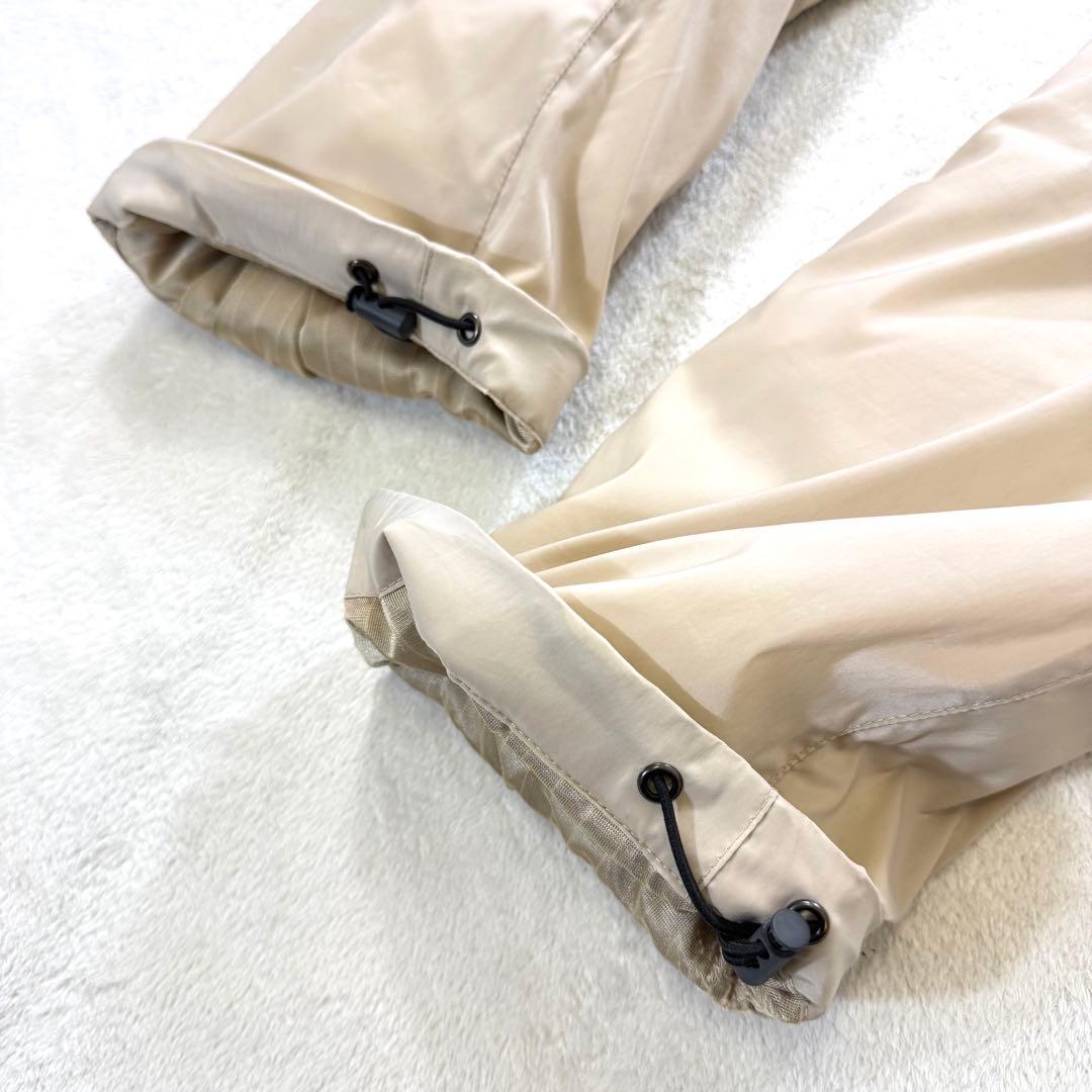 BEAMS GOLF 刺繍ロゴ 防寒中綿 ウエストゴム 暖パンツ L ベージュ