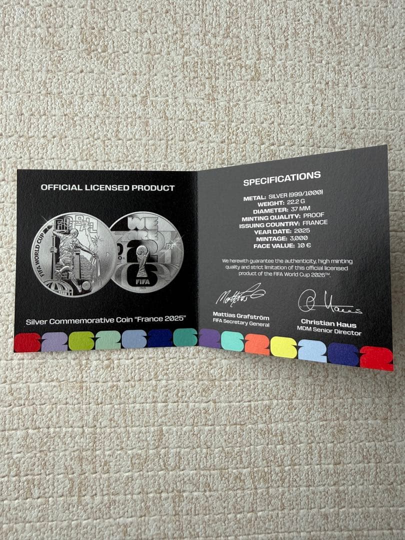 FIFAワールドカップ26 記念セット　銀貨3種セット