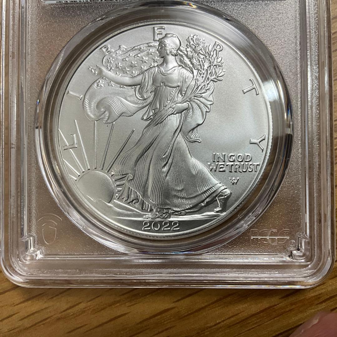 【新品】アメリカン シルバー イーグル銀貨2022シルバーPCGS MS70