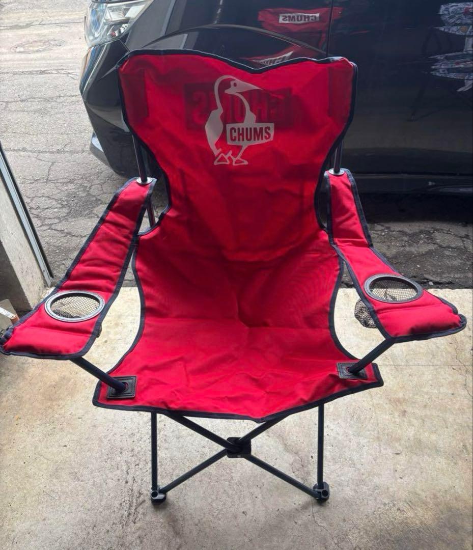 【yume】Chums アウトドアチェア 赤 2脚セット