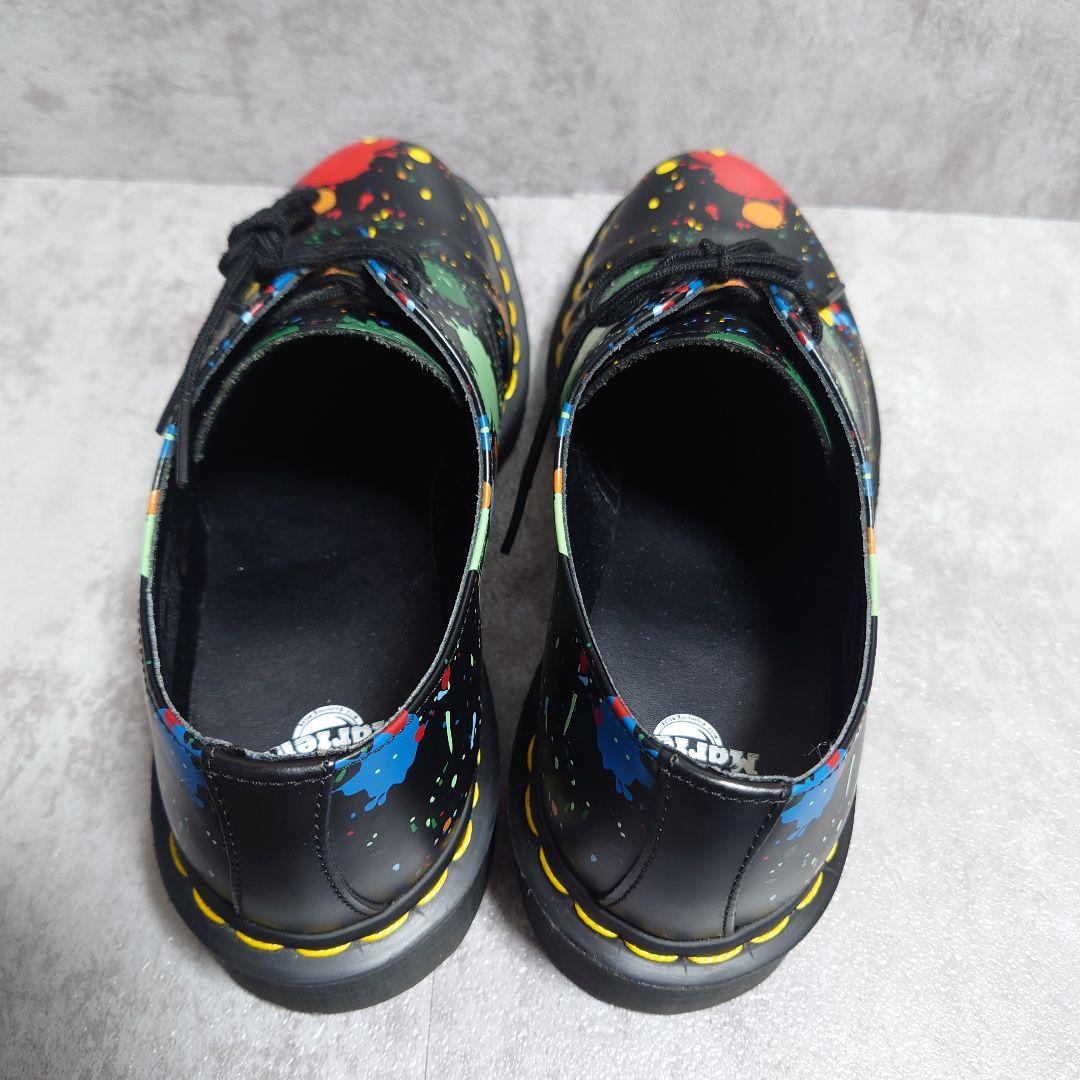 美品 ドクターマーチン ペイントスプラッター 3ホール レザーシューズ UK5