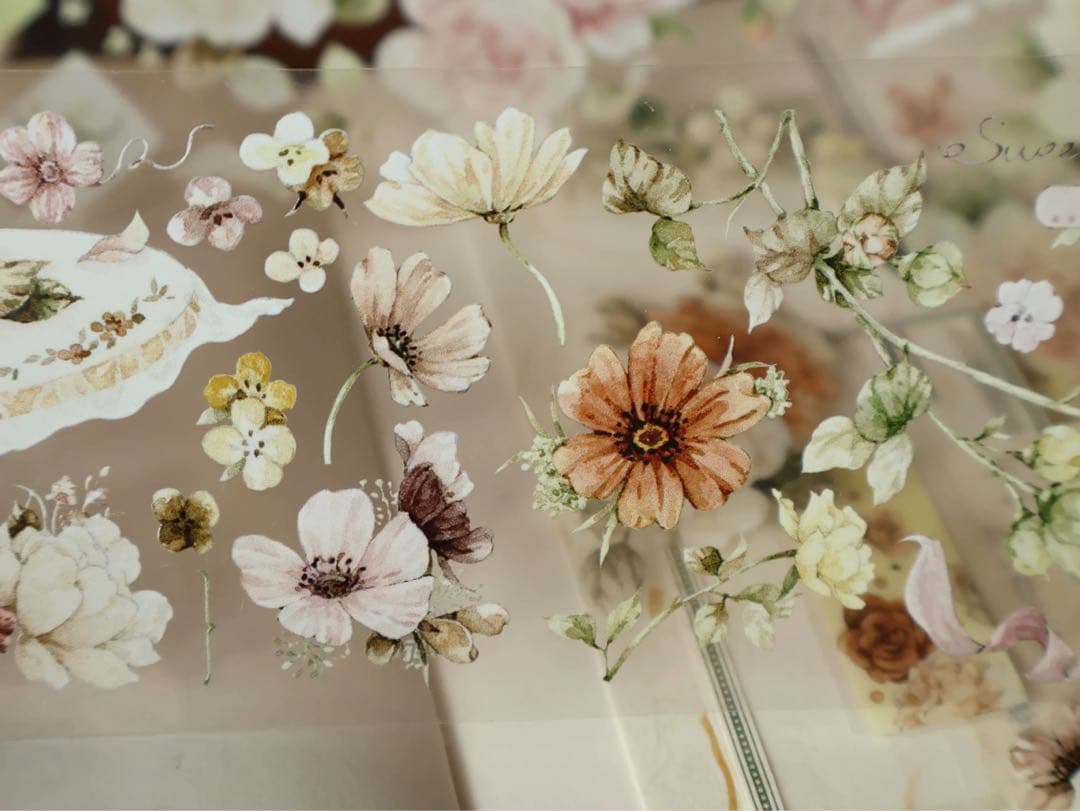 ⭐️SALE⭐️ 壹洱原创《半溪月》海外マスキングテープ　マステ 【2374】