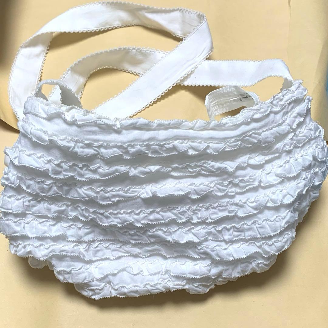 ◆ピンクハウス◆ ホワイト ピコフリルデザイン ショルダーバッグ