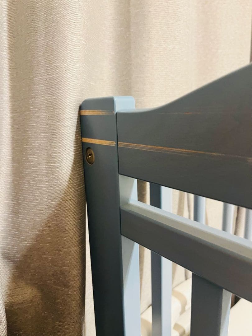 【廃盤品】LOWYA ベビーベッド ブルー