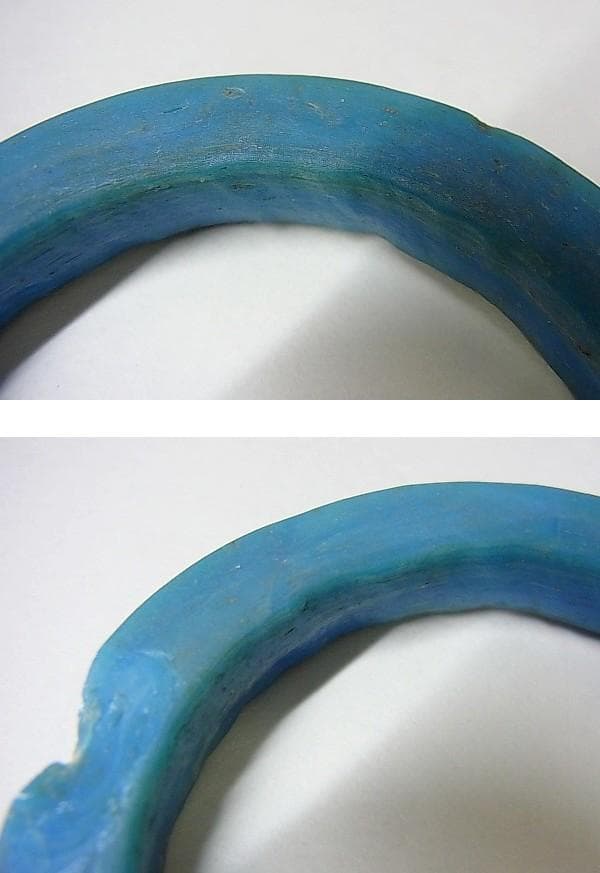 ★R1005★古代　青　ガラス　ブレスレット　ローマングラス　腕輪