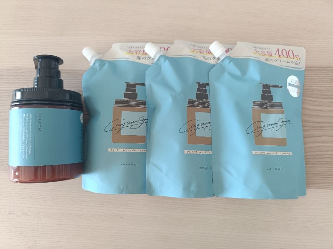 cocone クレイクリームシャンプーリペア 本体(1度使用) 詰め替え 未使用