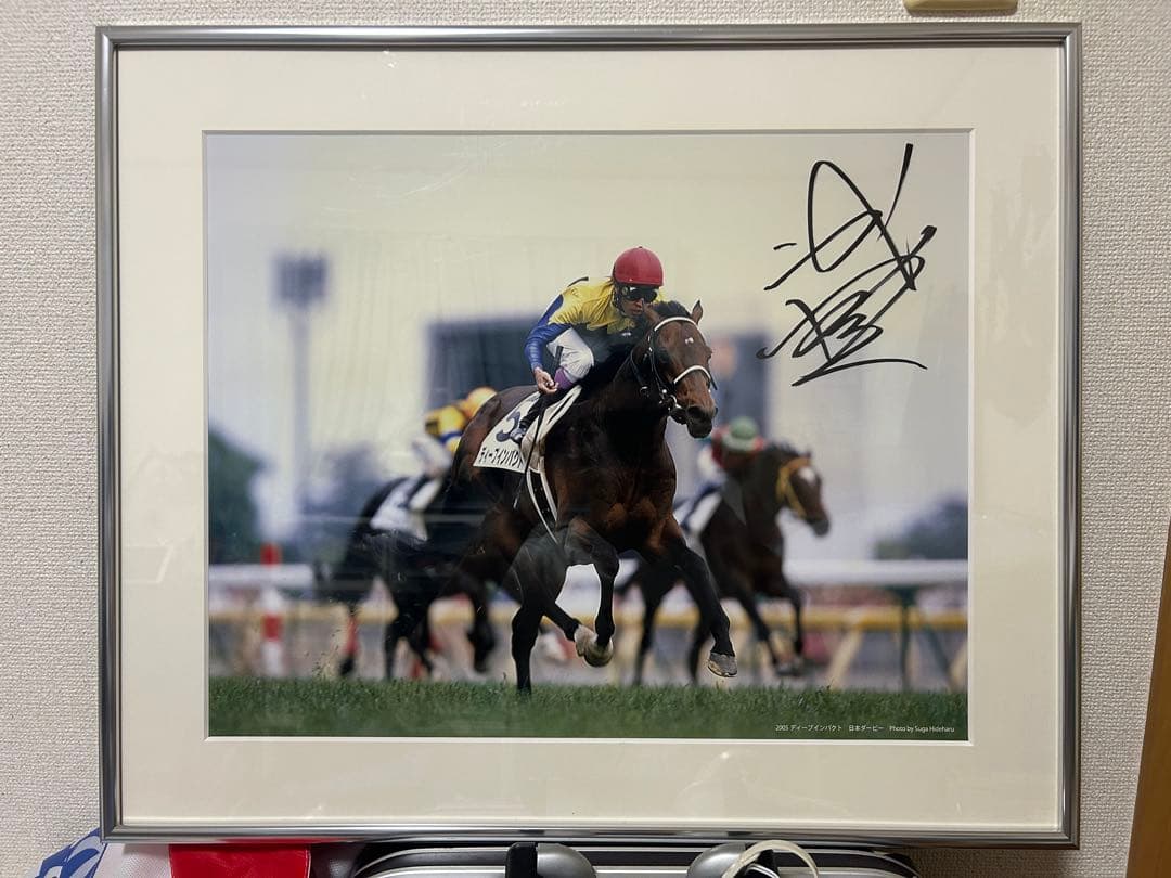 K　競馬　武豊　ディープインパクト　展示写真パネル　直筆サイン入り　武豊展