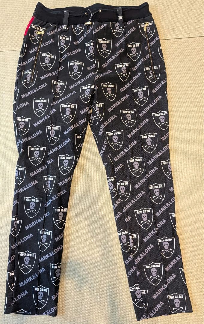 マークアンドロナ MARK&LONA ゴルフパンツ スカルデザイン