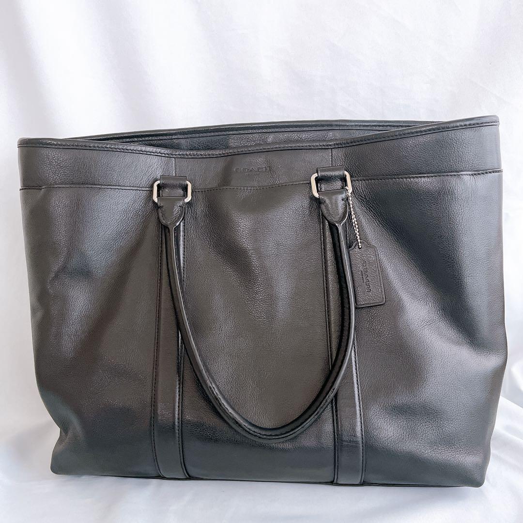 美品 COACH メトロポリタン ビジネスバッグ トート 2way オールレザー