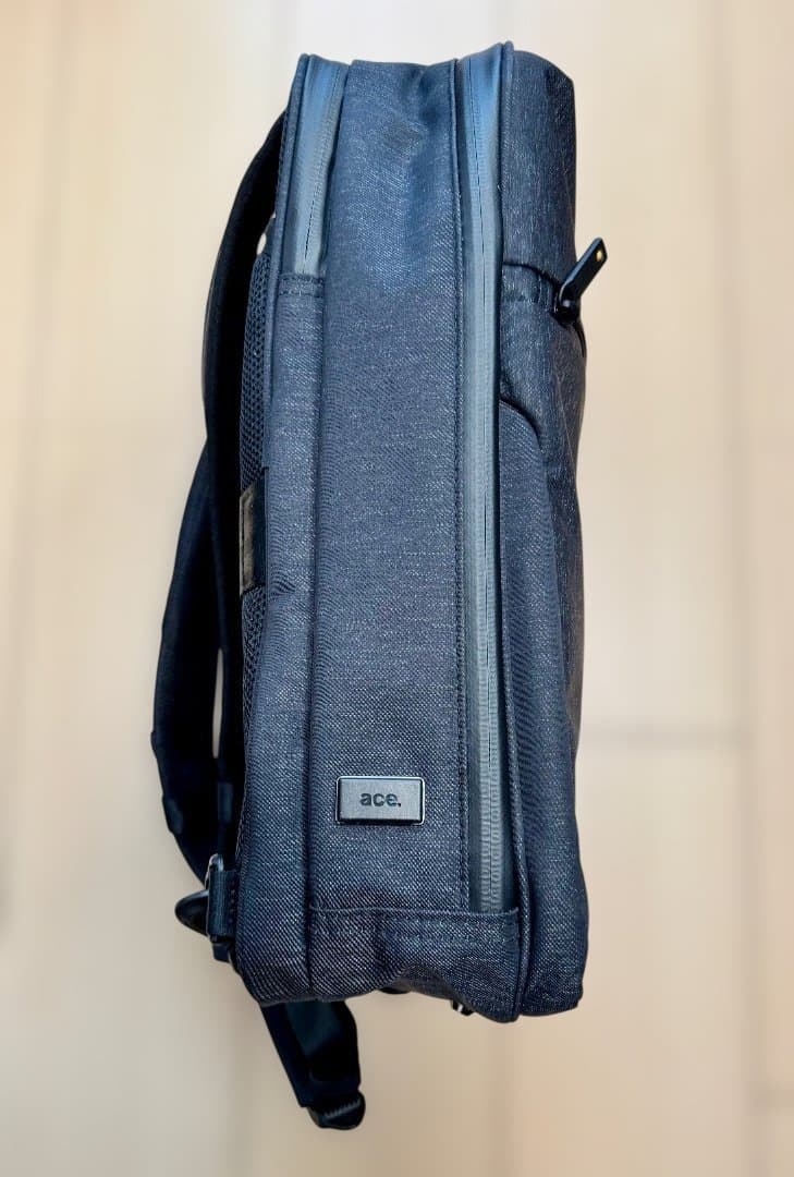 エース ガジェタブル ヘザー 耐水加工ビジネスバック ポケット多数