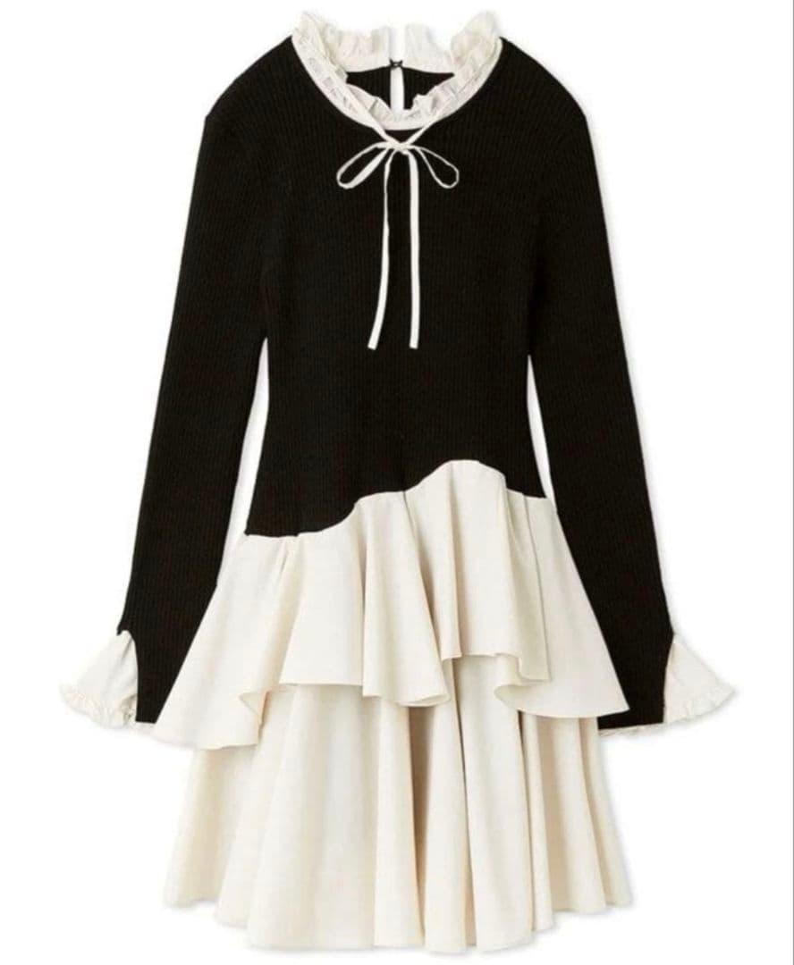 スナイデル Sustainableドッキングミニニットワンピース ブラック