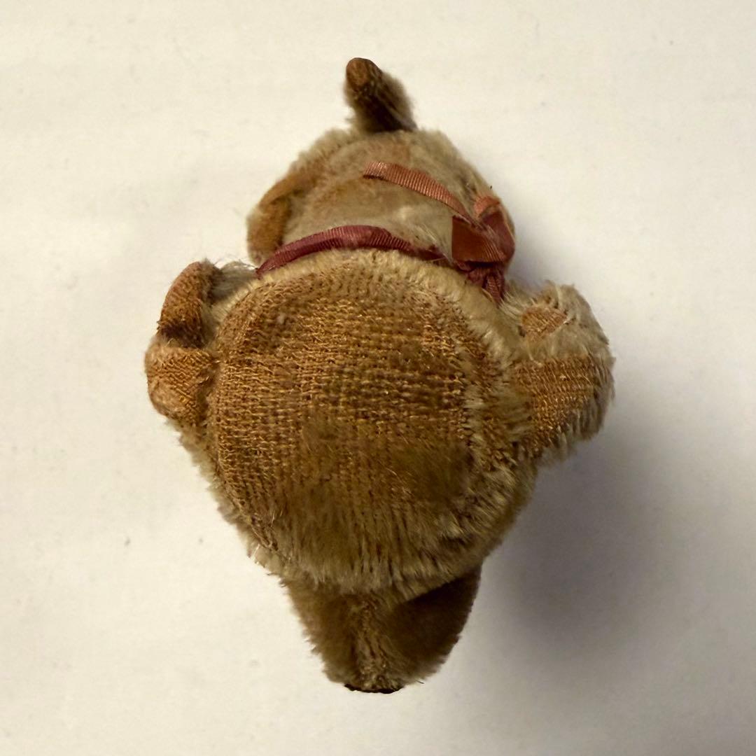 Steiffシュタイフ \"DOG\"（小）100年経ったアンティークのぬいぐるみ