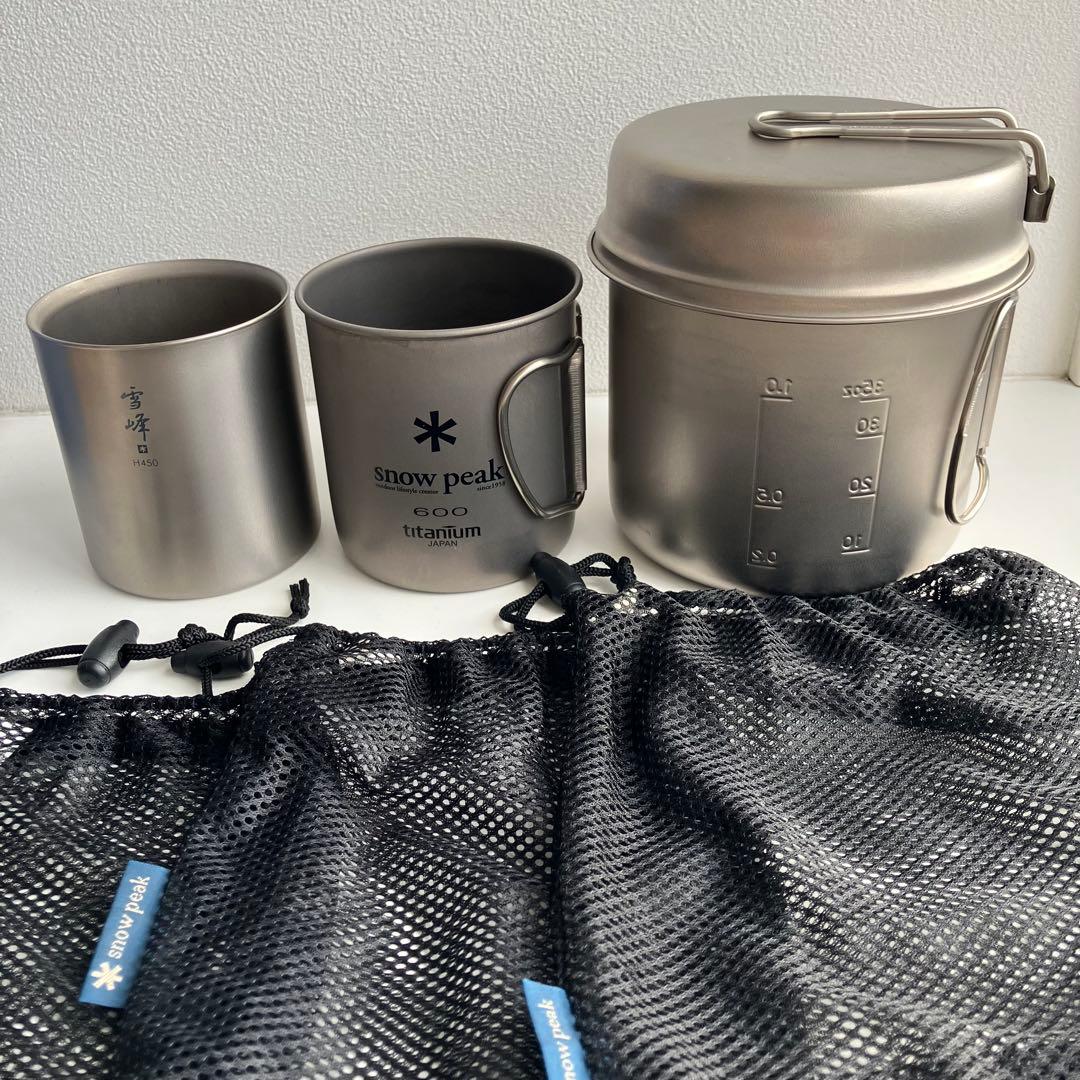 スノーピーク チタントレック1400 シングルマグ600 雪峰マグ450