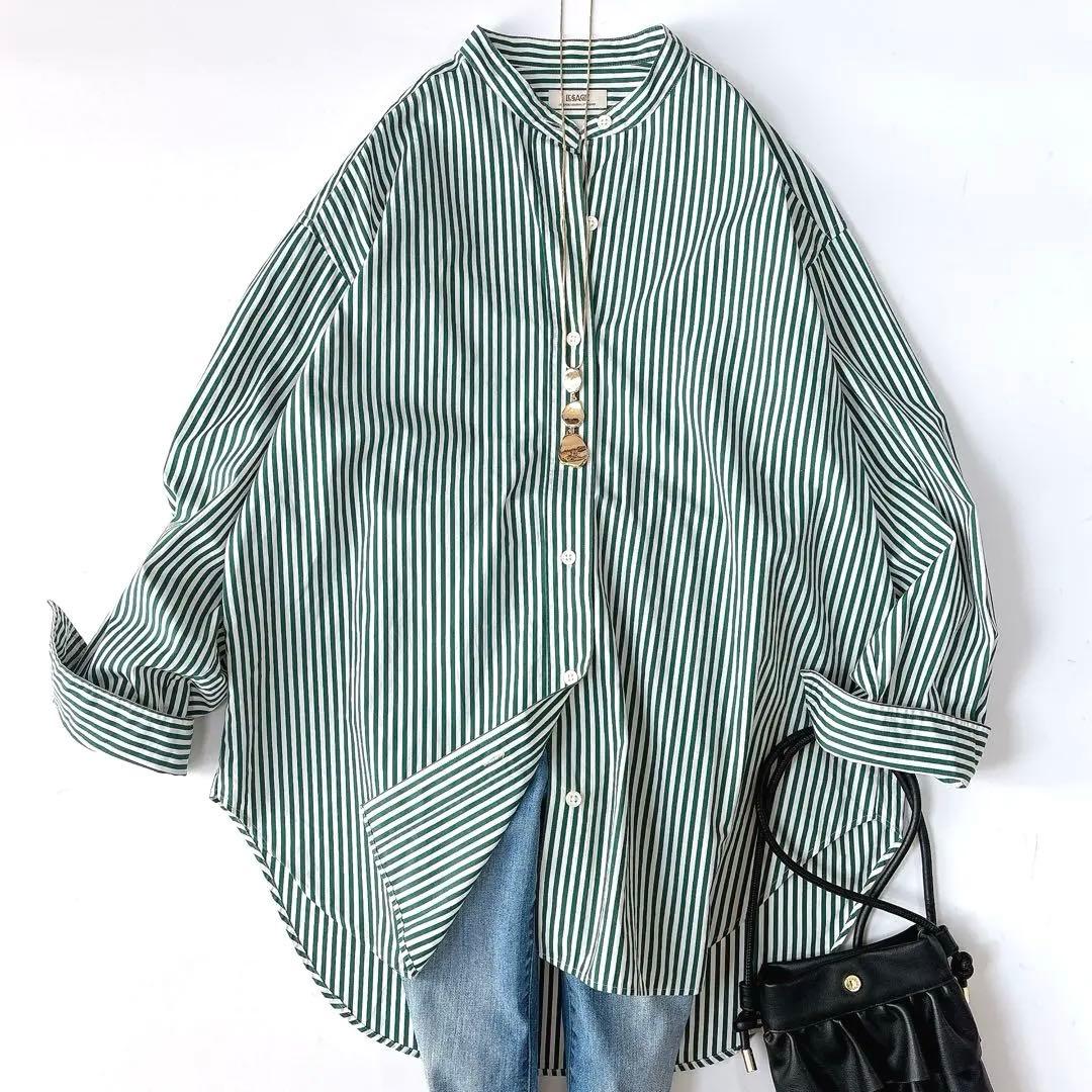 美品⁑ジャーナルスタンダードレサージュ×トーマスメイソン　スタンドカラーシャツ