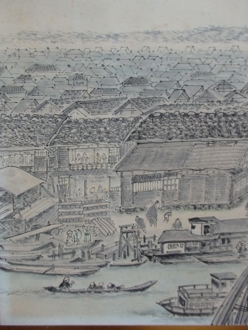 逸品 高橋五仙子『萬代橋』思い出の新潟百景　貴重　紙本　 直筆本物保証 扁額