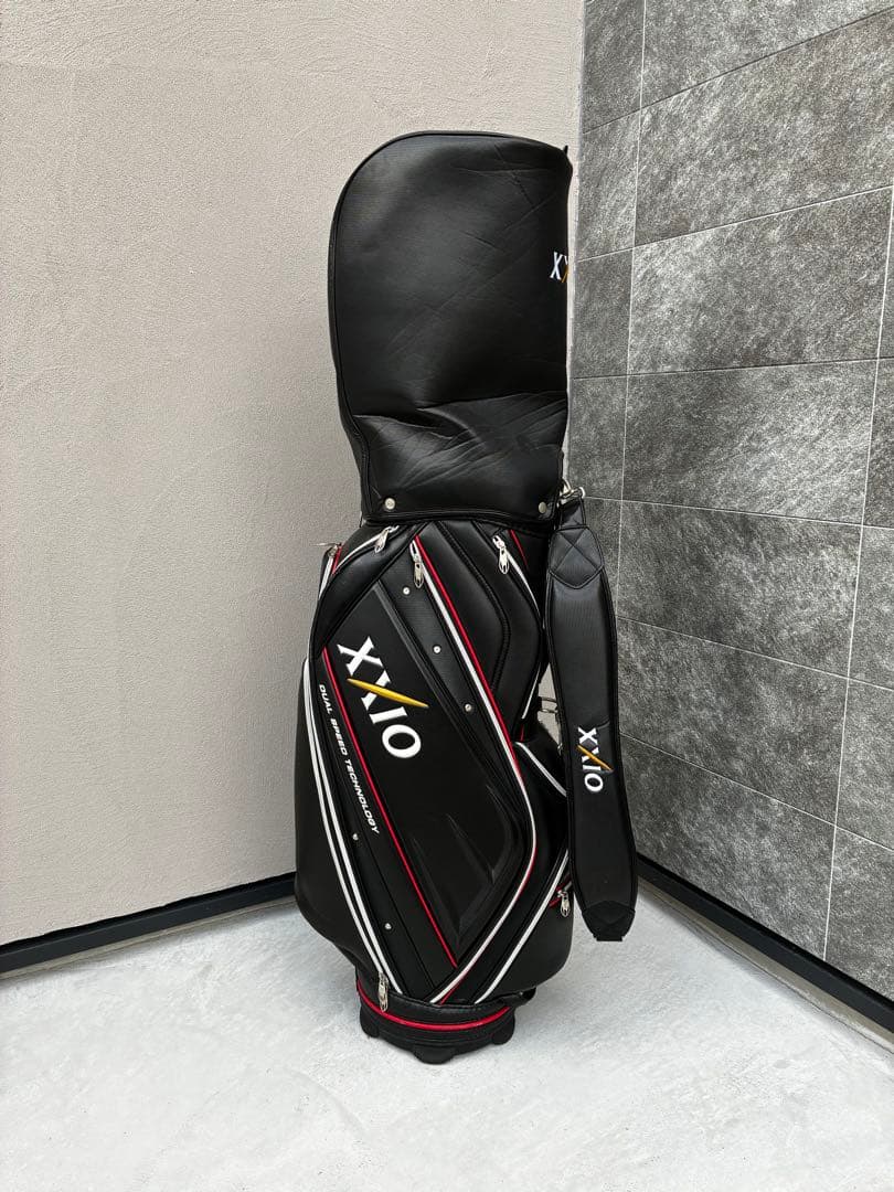 XXIO キャディバッグ ブラック/レッド