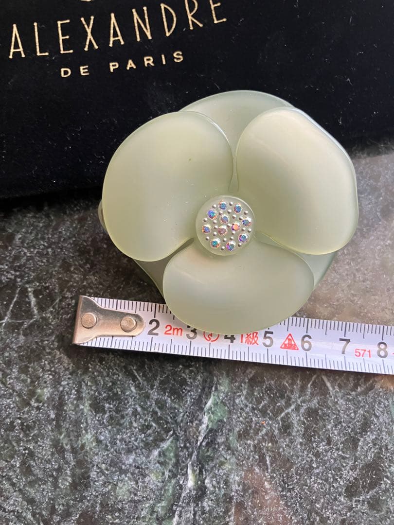 極美品　アレクサンドルドゥパリ　カメリア　バレッタ