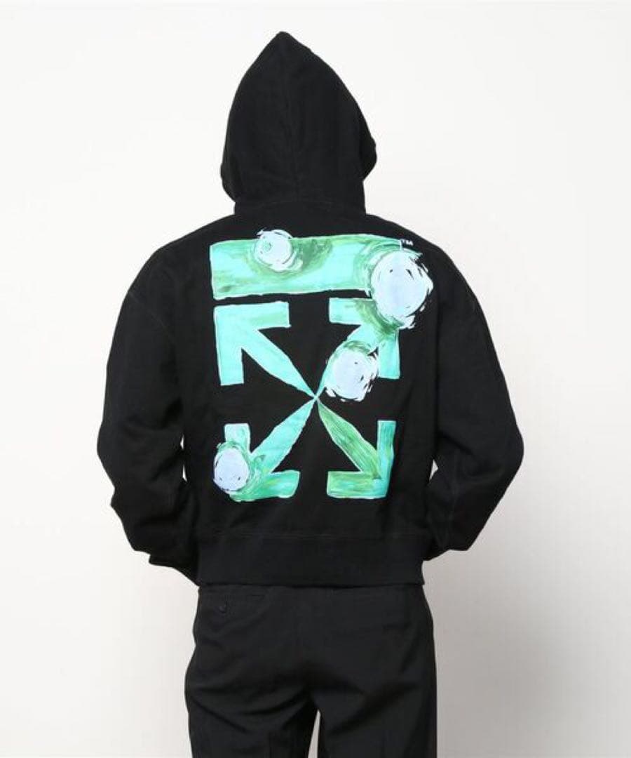 だ*お様 【未使用級】オフホワイト/OFFーWHITE スウエットパーカーサイズ