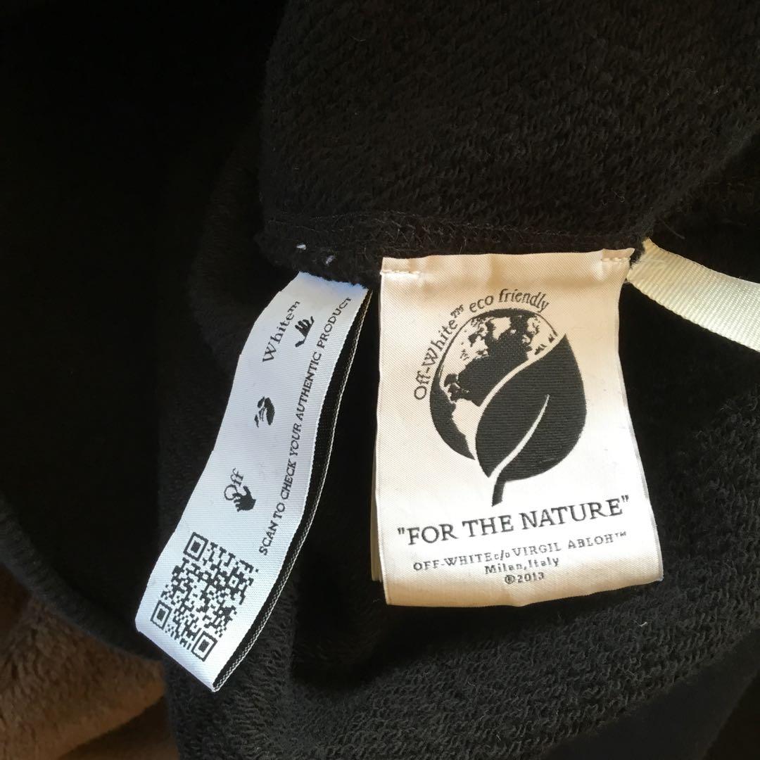 だ*お様 【未使用級】オフホワイト/OFFーWHITE スウエットパーカーサイズ