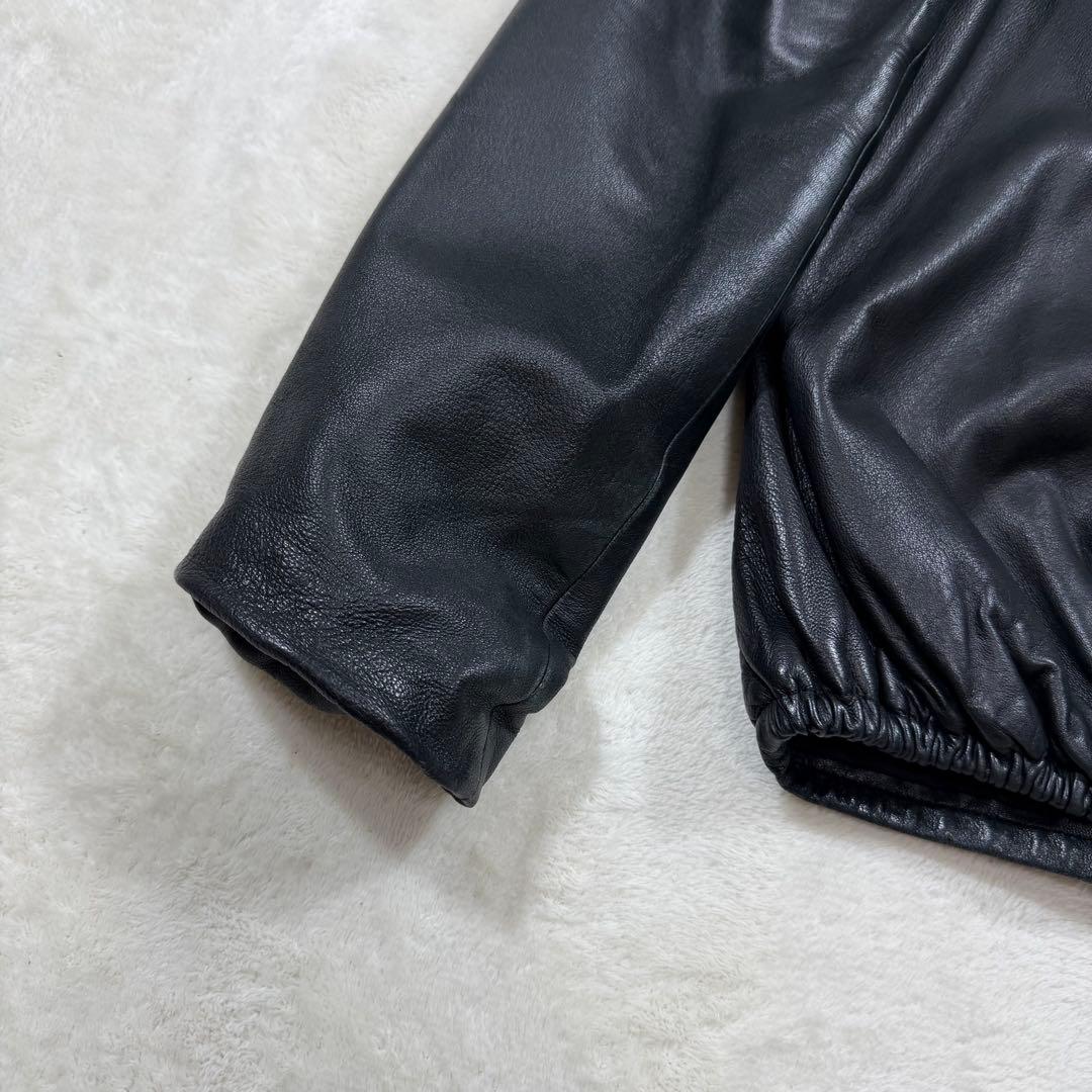 Dulcamara ドゥルカマラ ラムレザー バルーンブルゾン M 黒