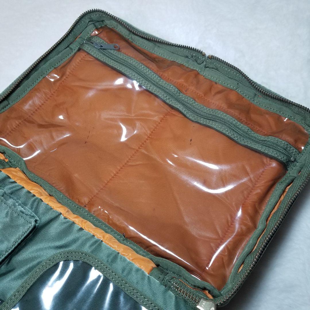 美品 PORTER　ポーター タンカー ショルダーバッグ L 2層 カーキ