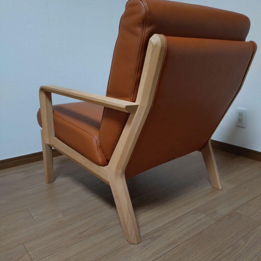 専用　引き取り　カリモク　レザー　パーソナルアームチェア