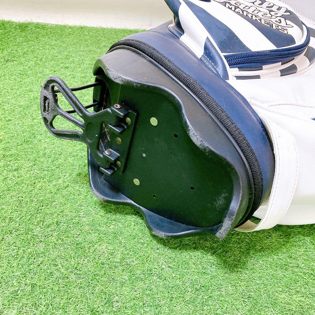 Mパーリーゲイツ マーケットボーダー柄 スタンドキャディバッグ原英莉花選手モデル