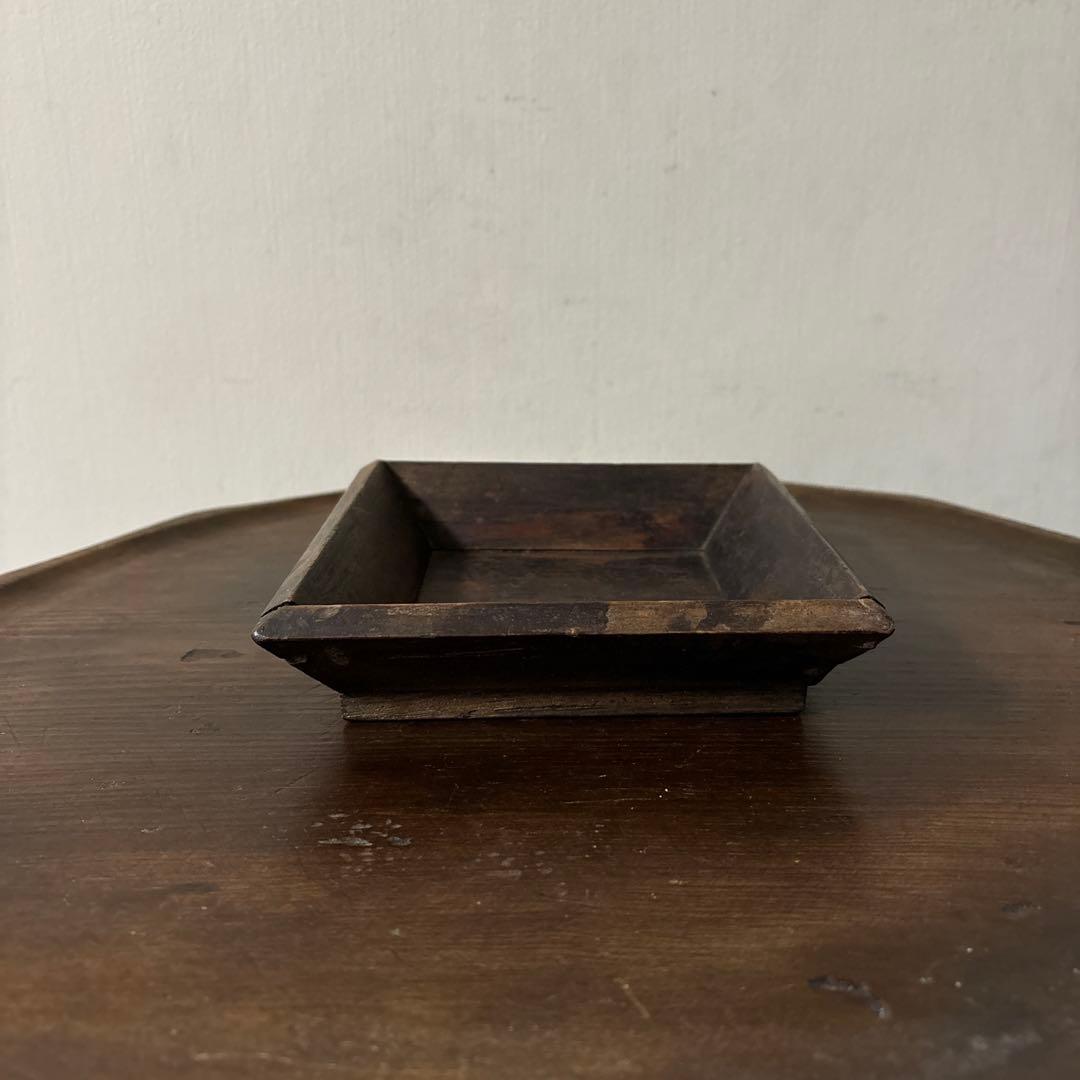 李朝　朝鮮王朝時代　祭祀の器　木皿　1点　⑤アンティーク　韓国骨董　古道具　骨董