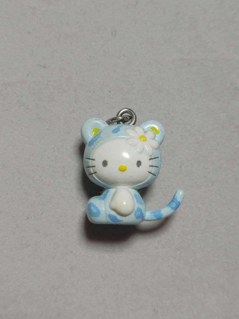 ハローキティ　豹　マスコット　ブルー