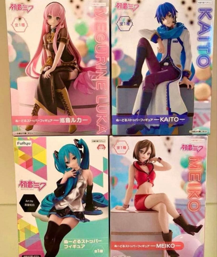 ぬーどるストッパー初音ミク& 巡音ルカ&MEIKO& KAITO 4体セット