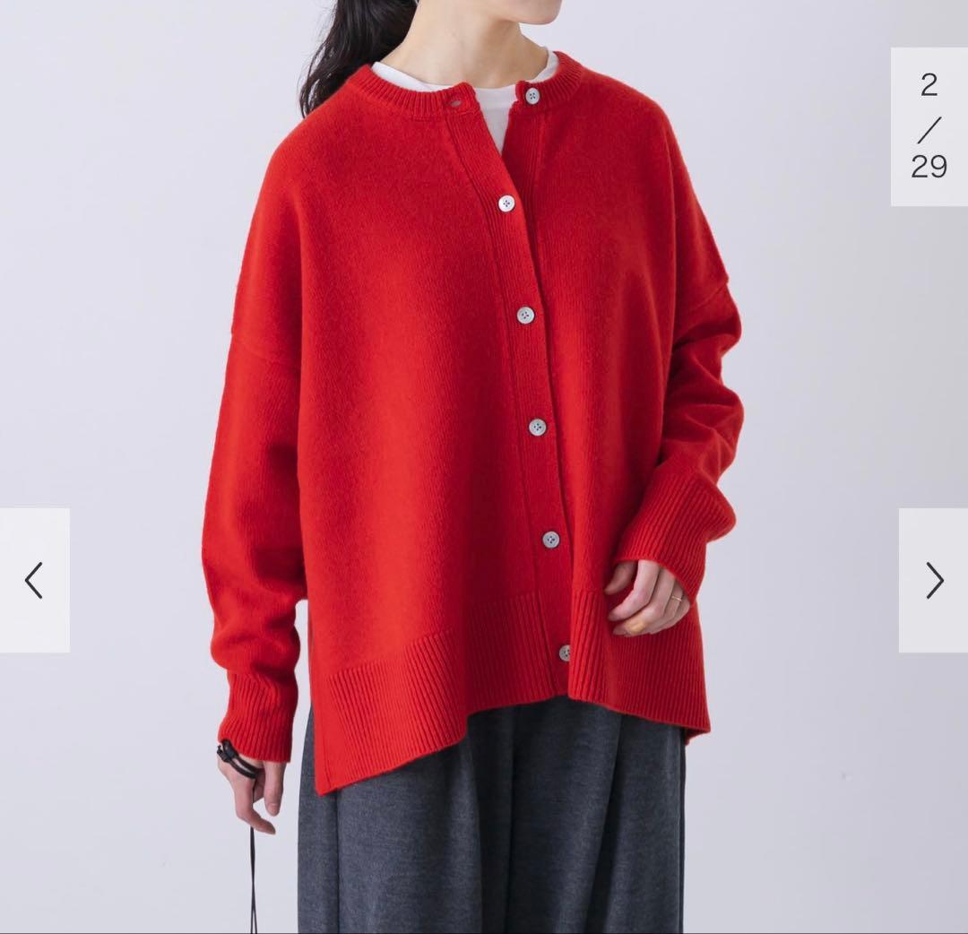 着用1回のみ美品○ 完売 かぐれ ハミルトンクルーネックカーディガン 25AW