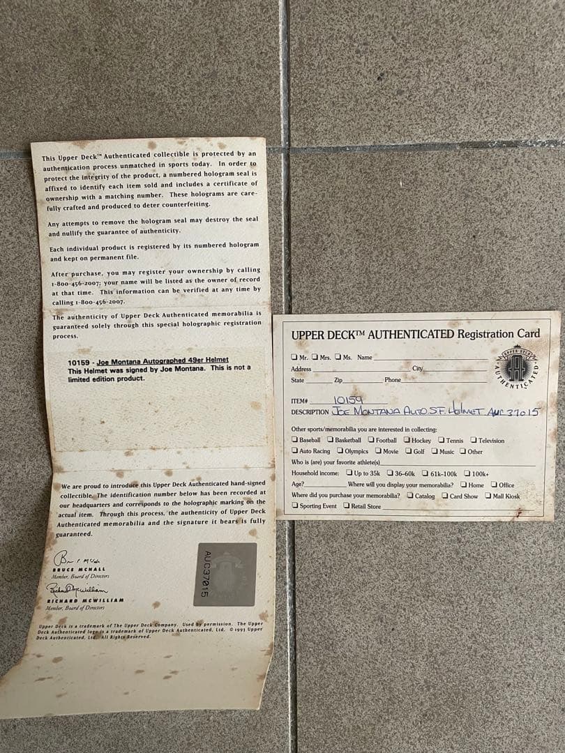 サンフランシスコ49ers Riddell ヘルメット ジョーモンタナ直筆サイン