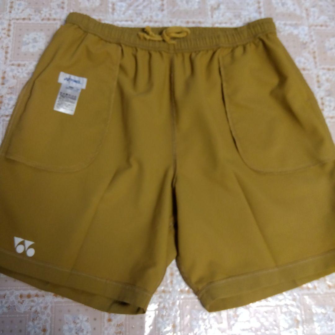 美品✨③YONEX ハーフパンツ／ベリークール／ユニ О／キャメルゴールド／廃盤
