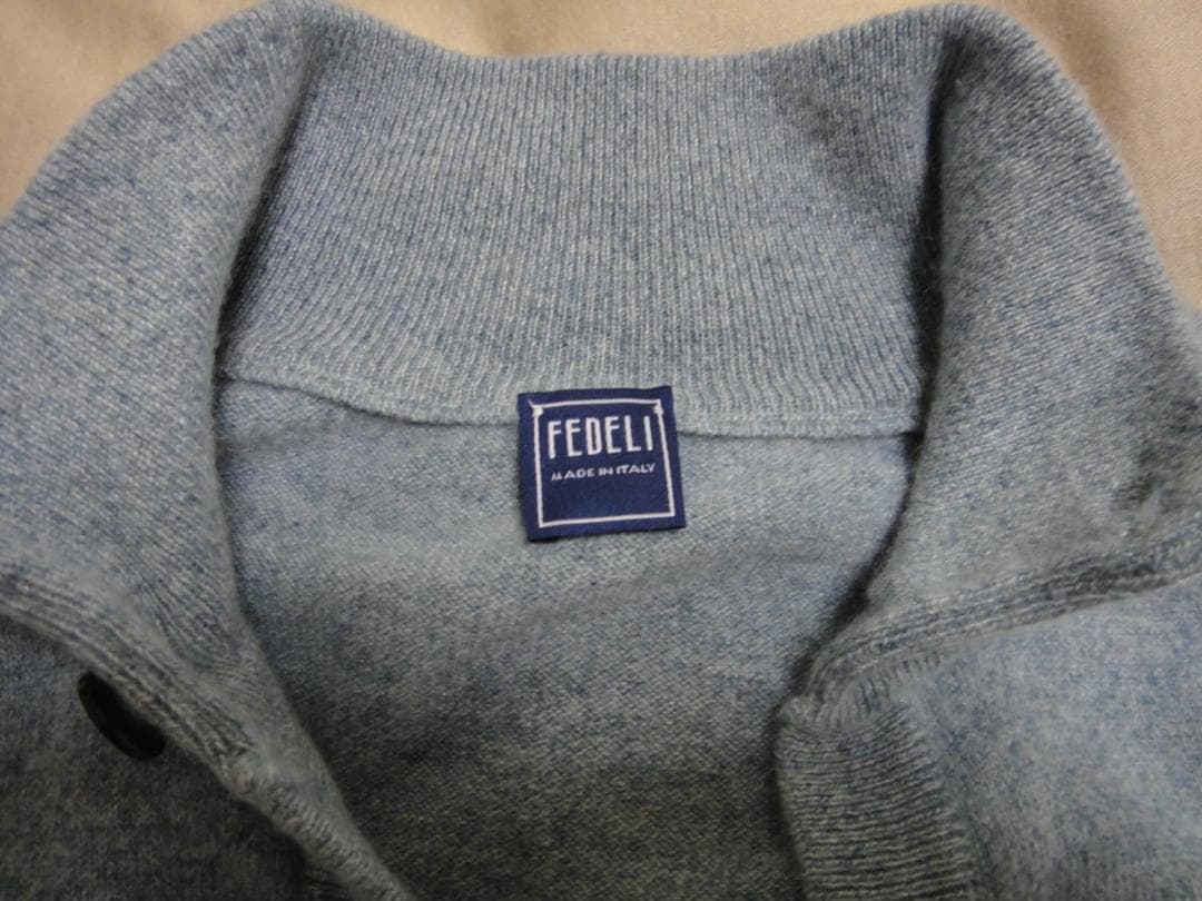 KIKI　FEDELI フェデーリ　カシミヤ100%　カーディガン　ブルー