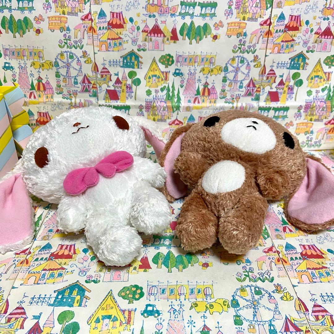 平成レトロ サンリオ シュガーバニーズ 頭手足可動 ぬいぐるみ しろうさくろうさ