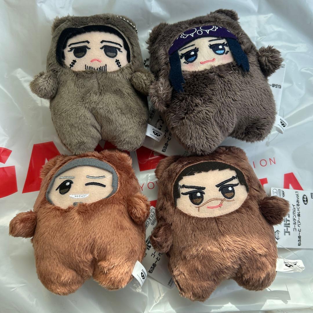 ゴールデンカムイ もふめ〜と ベアーぬいぐるみ vol.1 4種 コンプリート