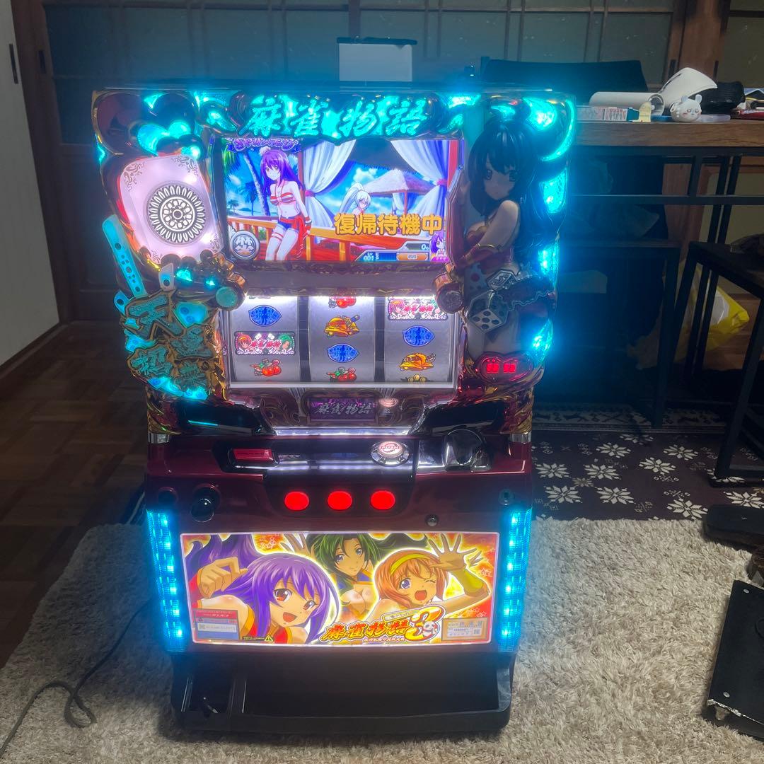 アニメキャラクター パチスロ機 麻雀物語3LEDライト付き