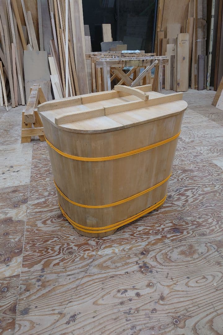 木製浴槽、お風呂、椹、サワラ、ハンドメイド