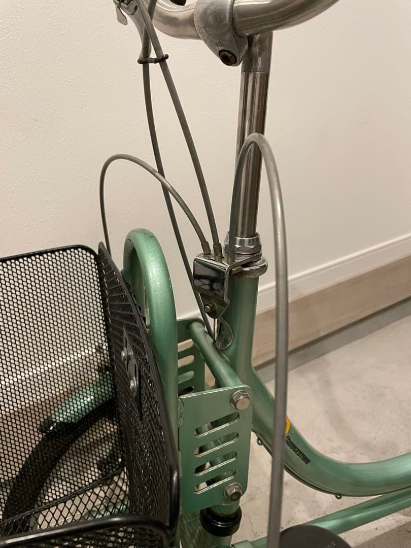 希少車◾️ブリヂストン ミンナ 前2輪後1輪 大人用3輪車 自転車　グリーン