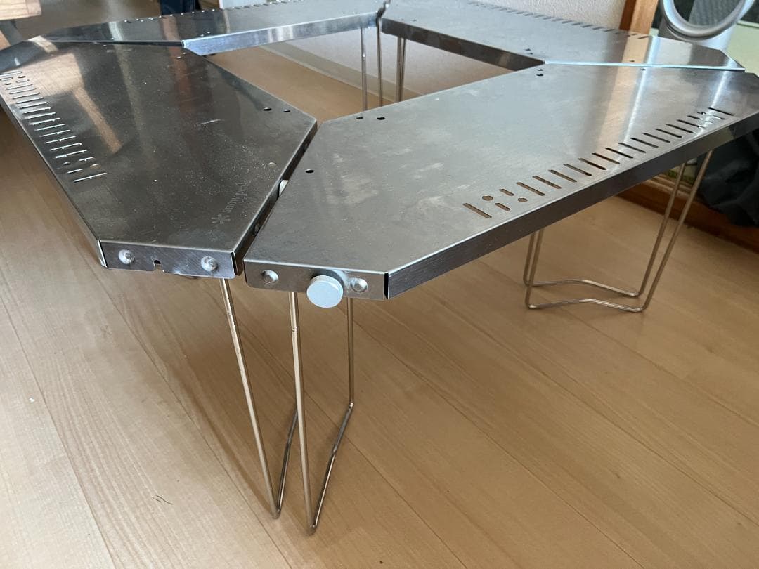 ジカロテーブル/スノーピーク 　ステンレス製六角形折りたたみテーブル