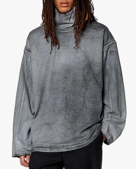 DIESEL [新品タグ付き] グレン期 特殊加工プルオーバースウェット