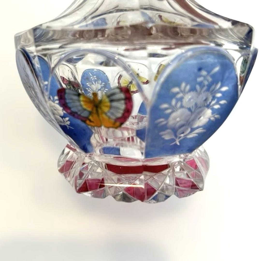 ボヘミアガラス デキャンタ 1930年代西洋 アンティーク クリスタルガラス