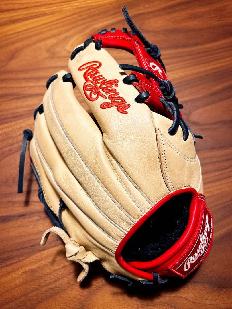 Rawlings 軟式 野球グローブ ベージュ/レッド