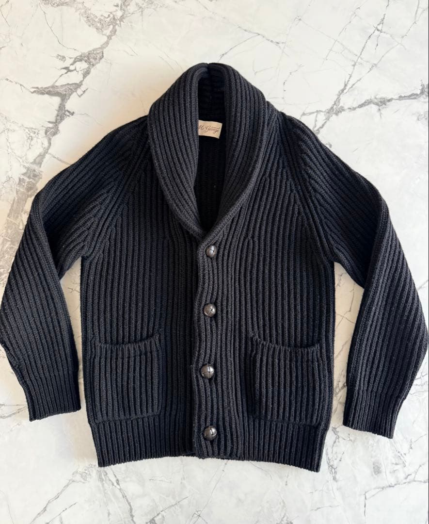 マックジョージ ショールカラー カシミヤ カーディガンMc e 48