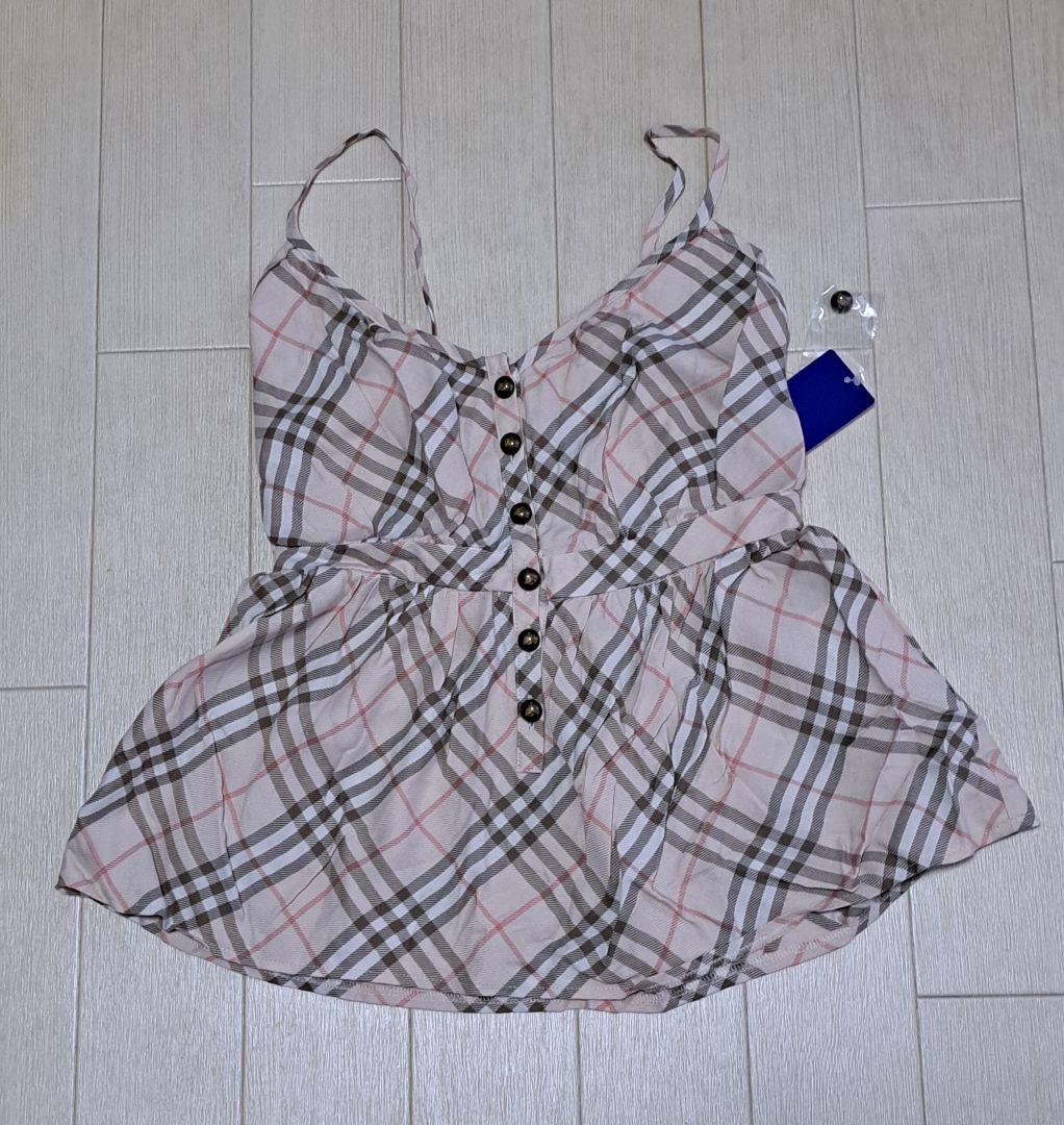 【未使用】Y2K バーバリー ロンドン ブルーレーベル キャミ ノバチェック