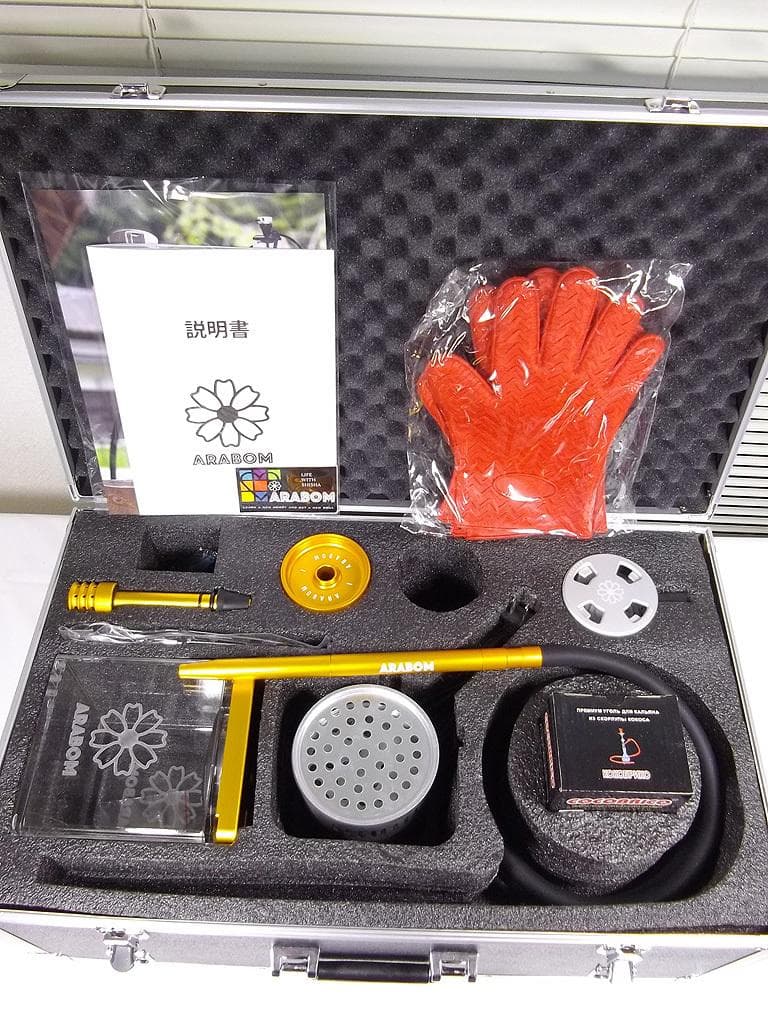 ARABOM コンパクトシーシャ 収納ボックス付きフルセット！クラウドマイクロ型