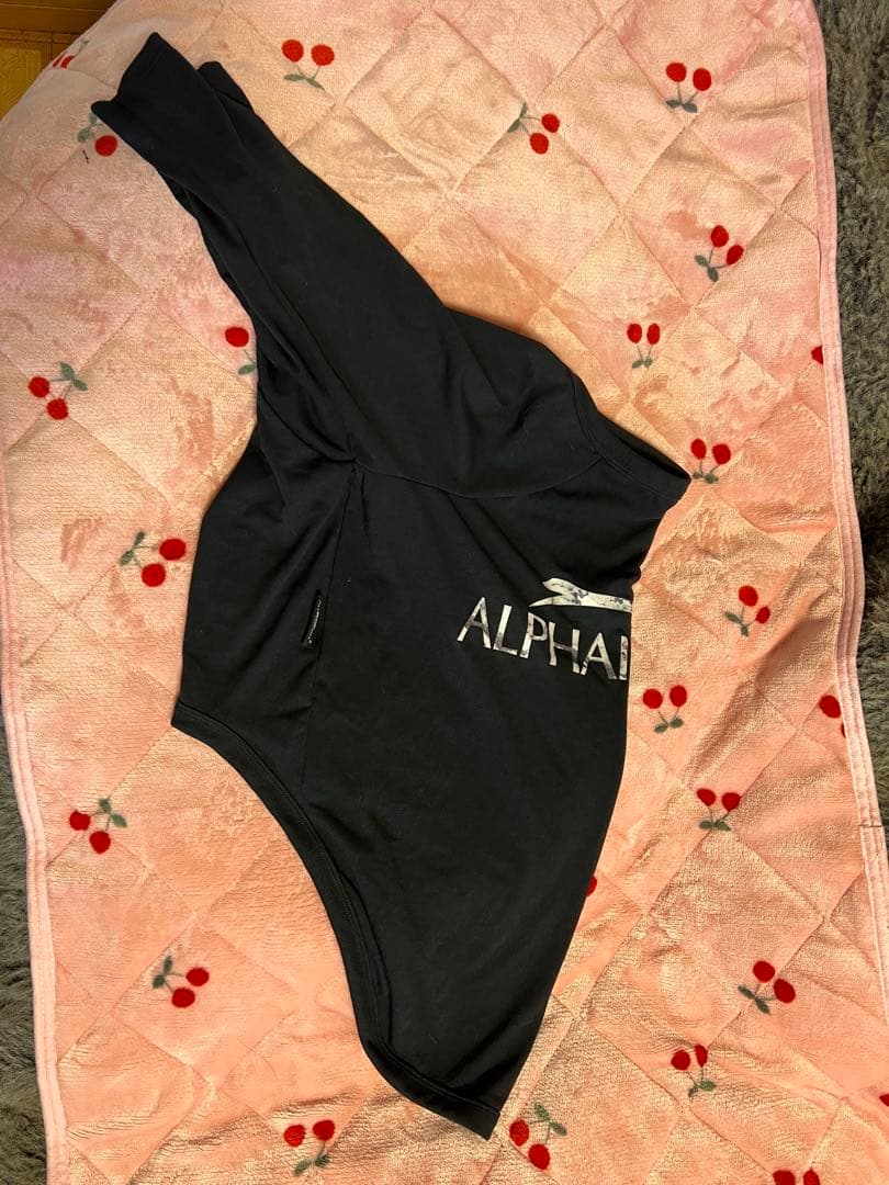 ALPHAICON 黒 ニット長袖犬服 1XL